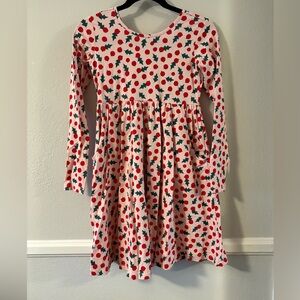 Hanna Andersson Red and Green Patterned Kids Dress
